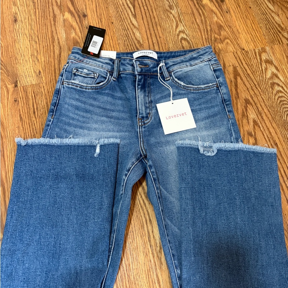 Lover/et Mid Blue Straight Leg Jeans